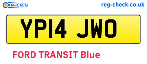 YP14JWO are the vehicle registration plates.