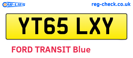 YT65LXY are the vehicle registration plates.