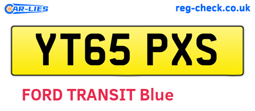 YT65PXS are the vehicle registration plates.