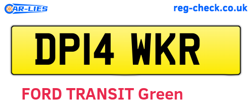 DP14WKR are the vehicle registration plates.