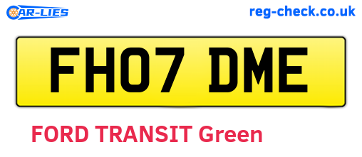 FH07DME are the vehicle registration plates.