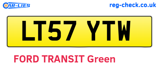 LT57YTW are the vehicle registration plates.