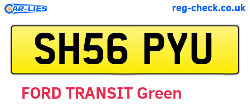 SH56PYU are the vehicle registration plates.