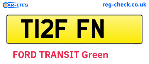T12FFN are the vehicle registration plates.