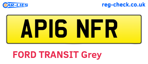AP16NFR are the vehicle registration plates.