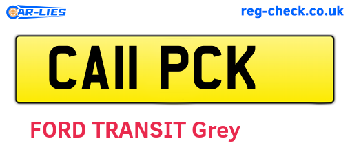 CA11PCK are the vehicle registration plates.