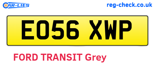 EO56XWP are the vehicle registration plates.
