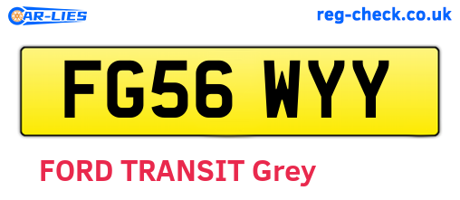 FG56WYY are the vehicle registration plates.