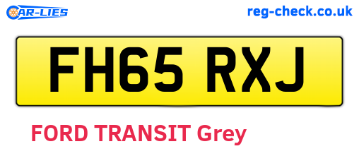 FH65RXJ are the vehicle registration plates.
