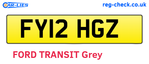 FY12HGZ are the vehicle registration plates.