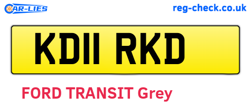 KD11RKD are the vehicle registration plates.