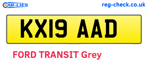 KX19AAD are the vehicle registration plates.