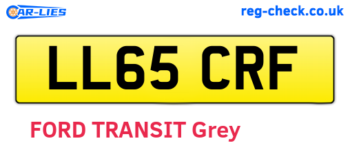 LL65CRF are the vehicle registration plates.