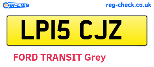 LP15CJZ are the vehicle registration plates.