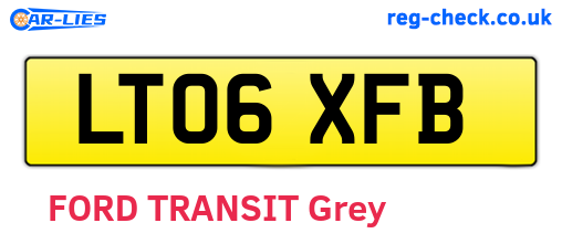 LT06XFB are the vehicle registration plates.