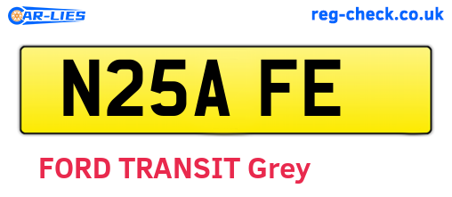 N25AFE are the vehicle registration plates.