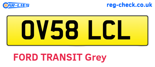 OV58LCL are the vehicle registration plates.
