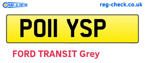 PO11YSP are the vehicle registration plates.