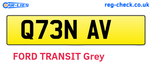 Q73NAV are the vehicle registration plates.