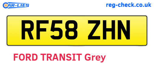 RF58ZHN are the vehicle registration plates.