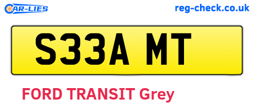 S33AMT are the vehicle registration plates.