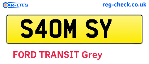 S40MSY are the vehicle registration plates.