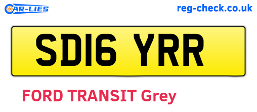 SD16YRR are the vehicle registration plates.