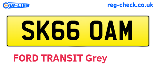 SK66OAM are the vehicle registration plates.