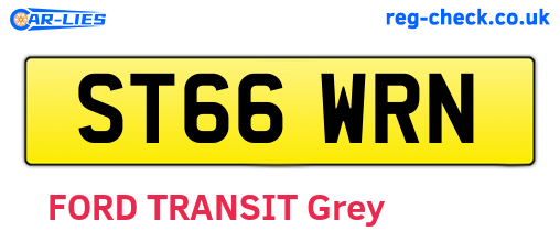 ST66WRN are the vehicle registration plates.