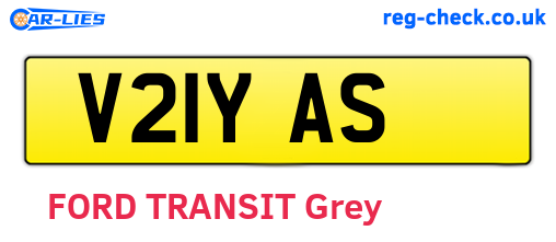 V21YAS are the vehicle registration plates.