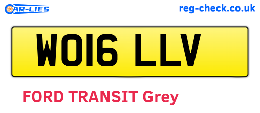 WO16LLV are the vehicle registration plates.