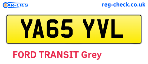 YA65YVL are the vehicle registration plates.
