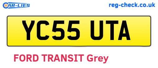 YC55UTA are the vehicle registration plates.