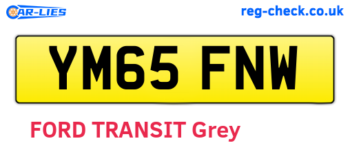 YM65FNW are the vehicle registration plates.