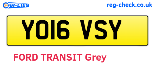 YO16VSY are the vehicle registration plates.