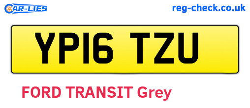 YP16TZU are the vehicle registration plates.