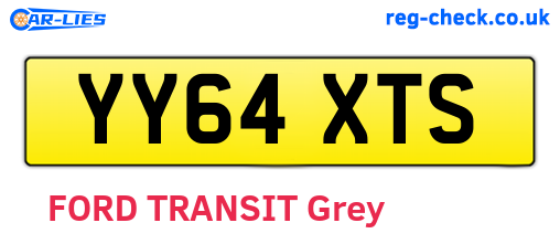 YY64XTS are the vehicle registration plates.