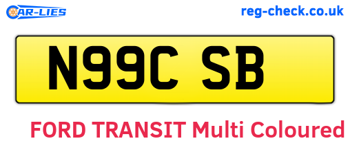 N99CSB are the vehicle registration plates.