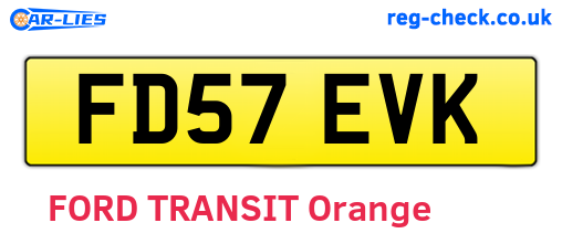 FD57EVK are the vehicle registration plates.