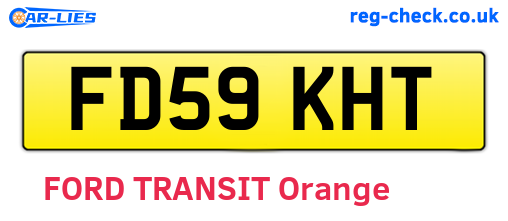 FD59KHT are the vehicle registration plates.