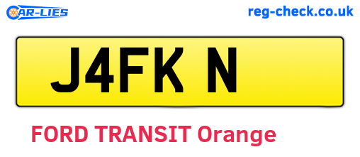 J4FKN are the vehicle registration plates.
