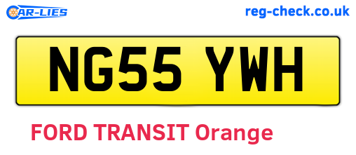 NG55YWH are the vehicle registration plates.