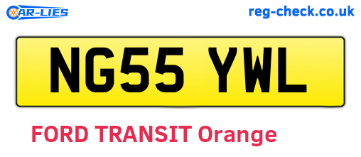NG55YWL are the vehicle registration plates.