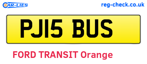 PJ15BUS are the vehicle registration plates.