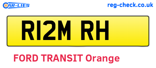 R12MRH are the vehicle registration plates.