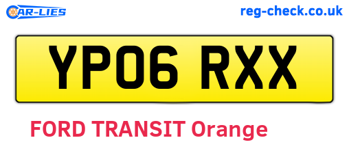 YP06RXX are the vehicle registration plates.