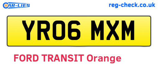 YR06MXM are the vehicle registration plates.