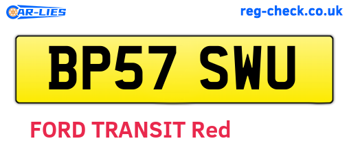 BP57SWU are the vehicle registration plates.