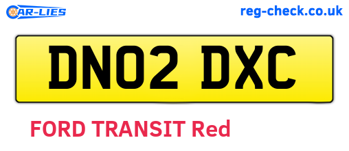 DN02DXC are the vehicle registration plates.