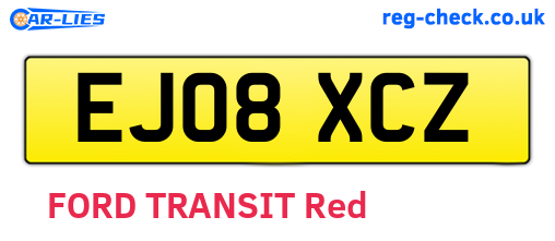 EJ08XCZ are the vehicle registration plates.